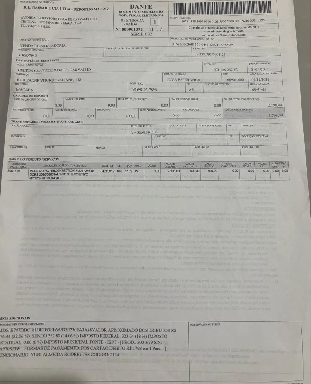 Vendo notebook Motion plus - Foto 2