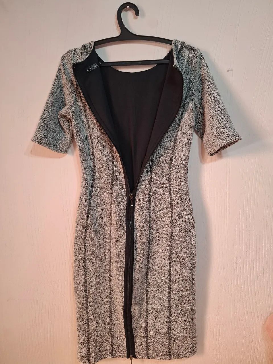 Vestido midi veludo cinza - Foto 3