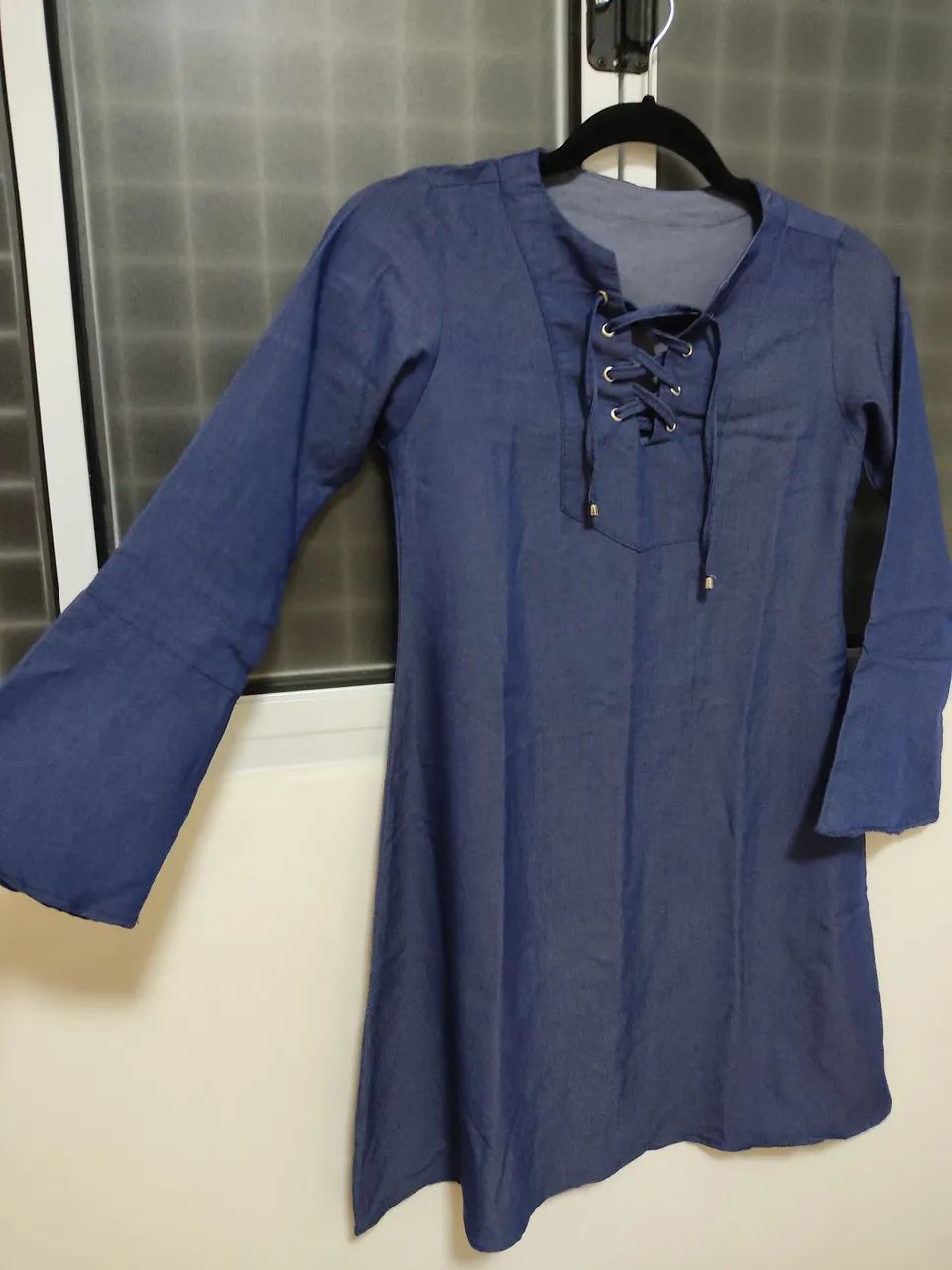 Vestido jeans evasê com elastano  - Foto 2