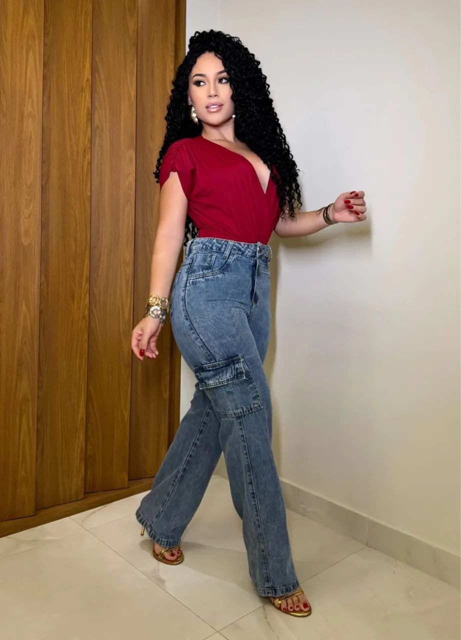 Calça Cargo Jeans (40-44) - Foto 3