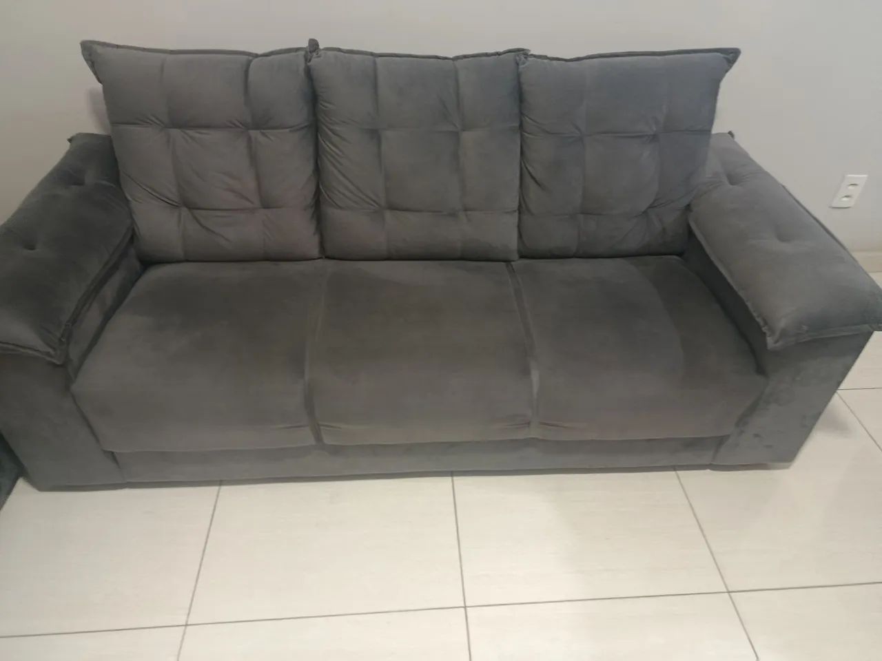 Sofá 3 e 2 lugares de tecido 