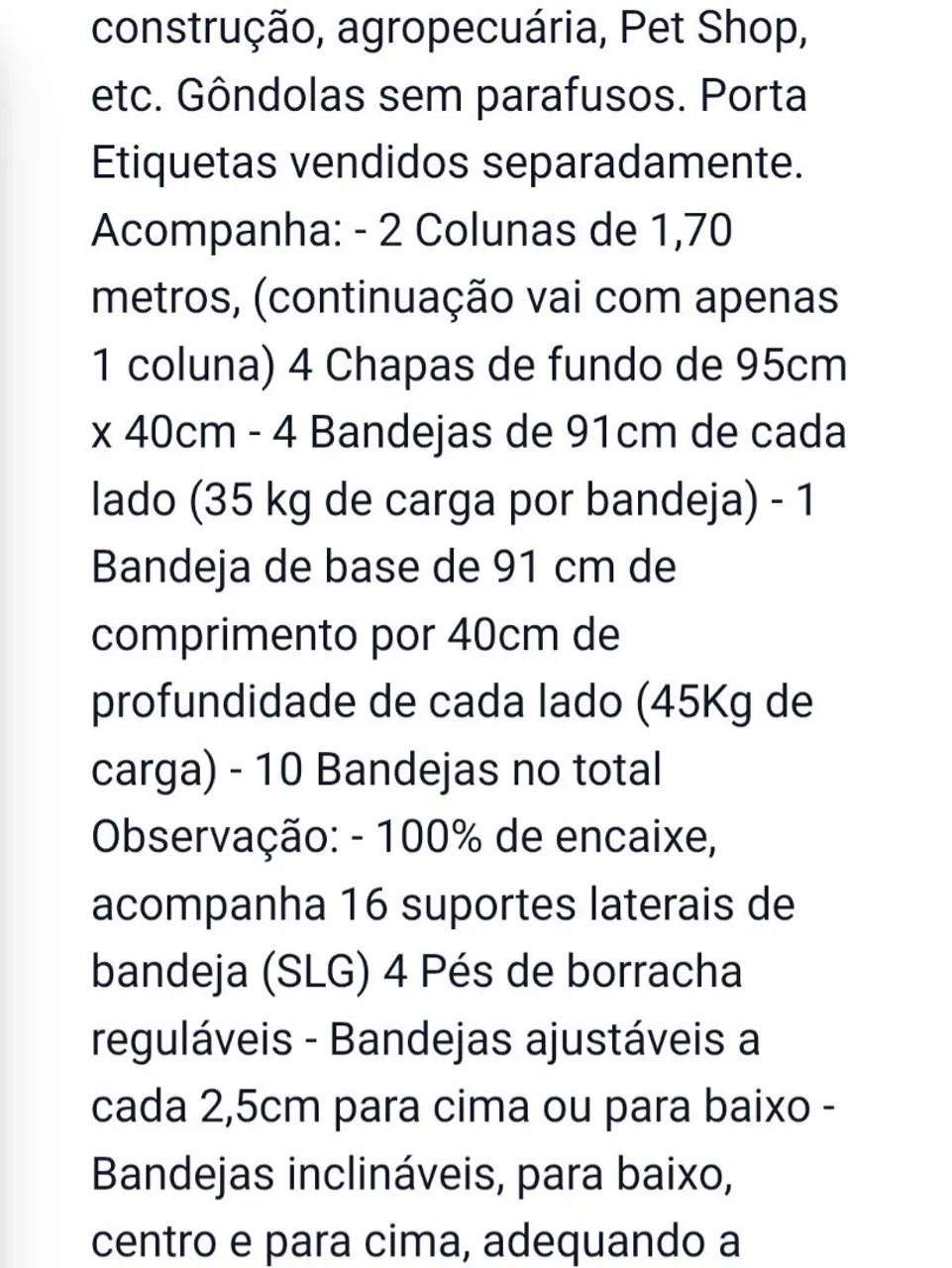 Gôndola central dupla nova na caixa nunca montada  - Foto 4