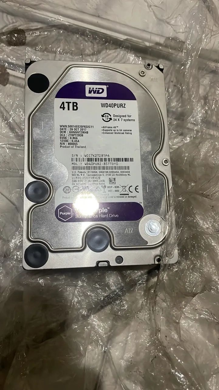 HD 4TB WD purple 