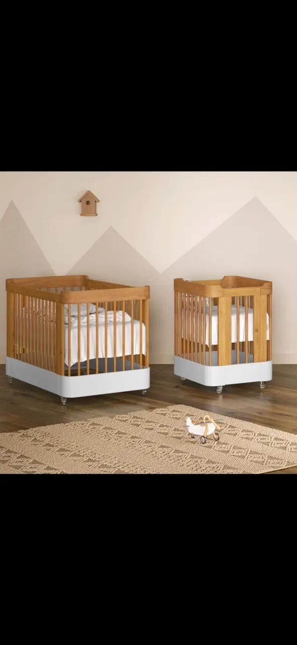 Berço 3 em 1 - mini berço, berço e mini cama 