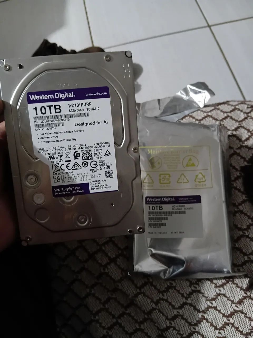 Western digital 10tb.        Wd101purp