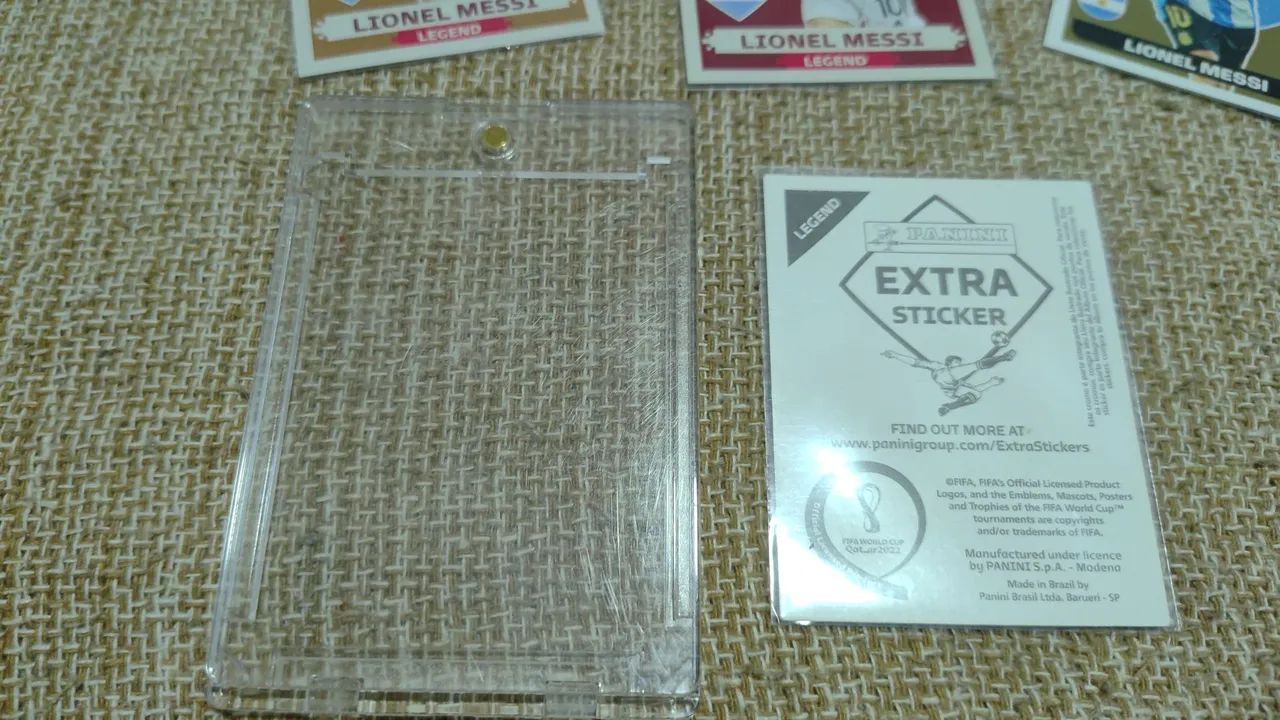 Figurinha legendes extra ticket cr7 ouro 2022 sleve e acrílico  - Foto 4