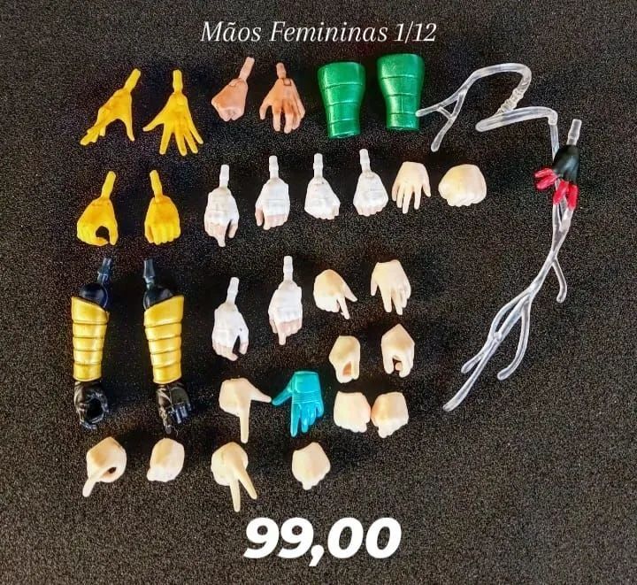 Lote mãos femininas 1/12