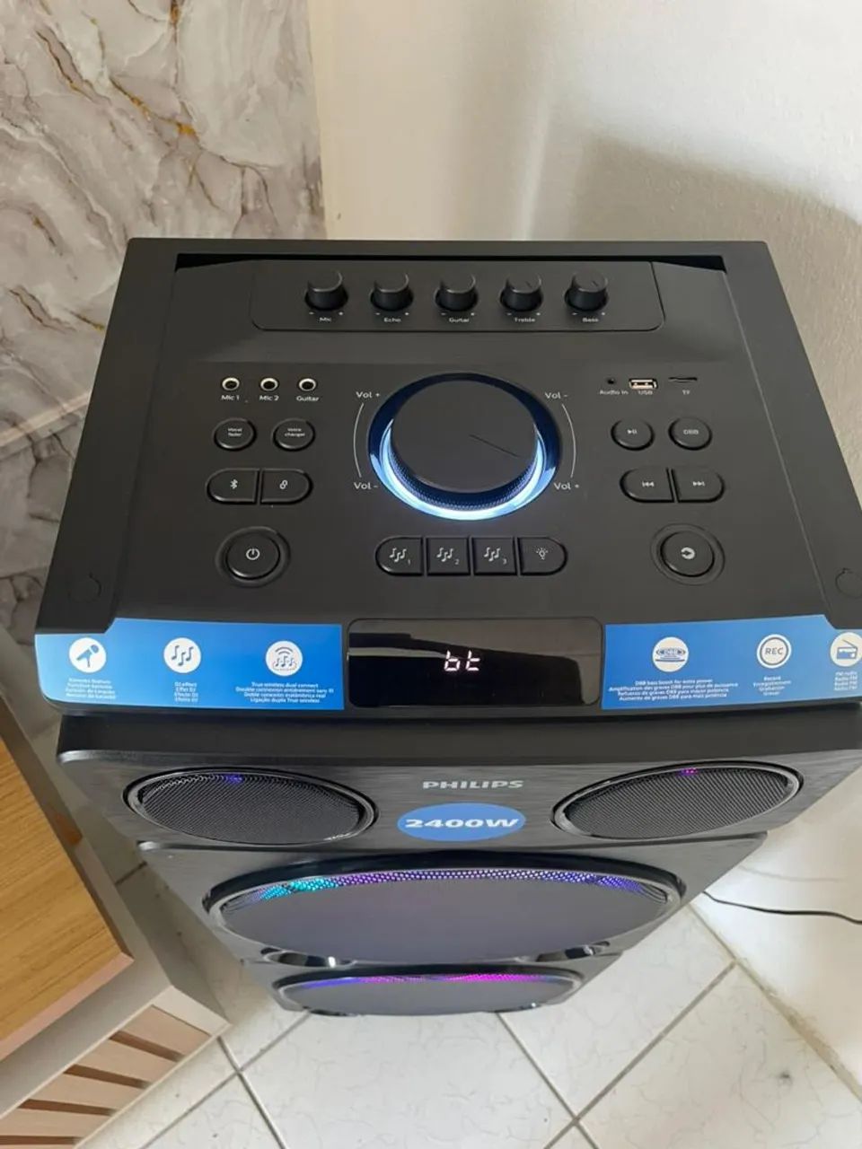 Torre de som Philips de 2400W Seminova. - Foto 5