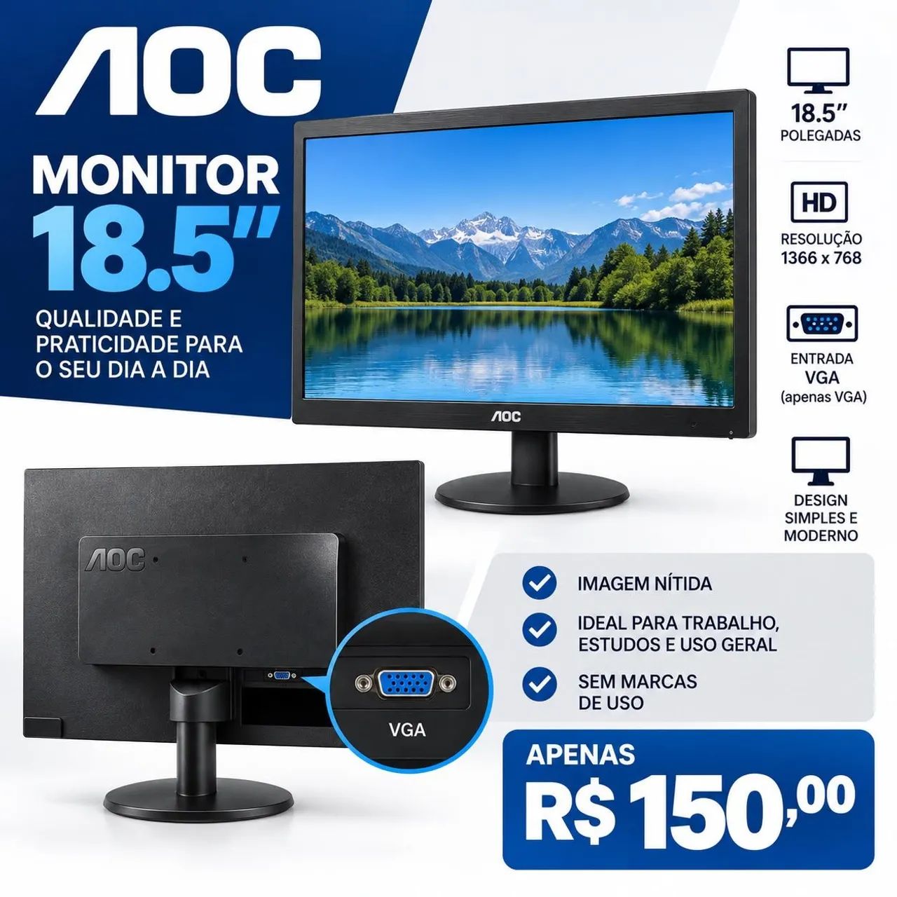 Monitor AOC 18,5? - R$ 150,00