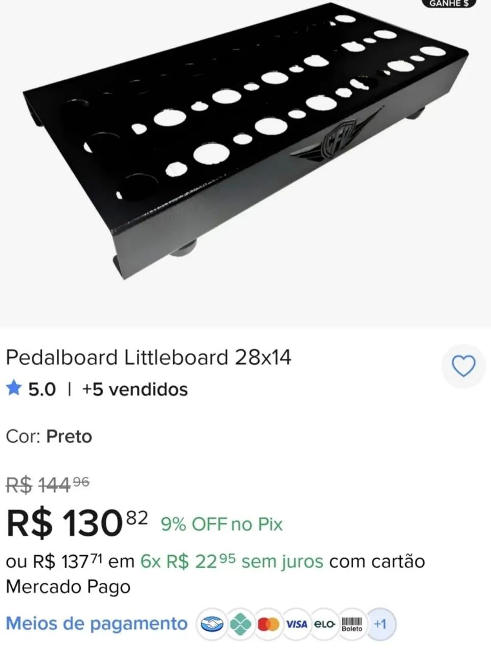 Pedalboard Creation FD Littleboard 28x14cm - Foto 5
