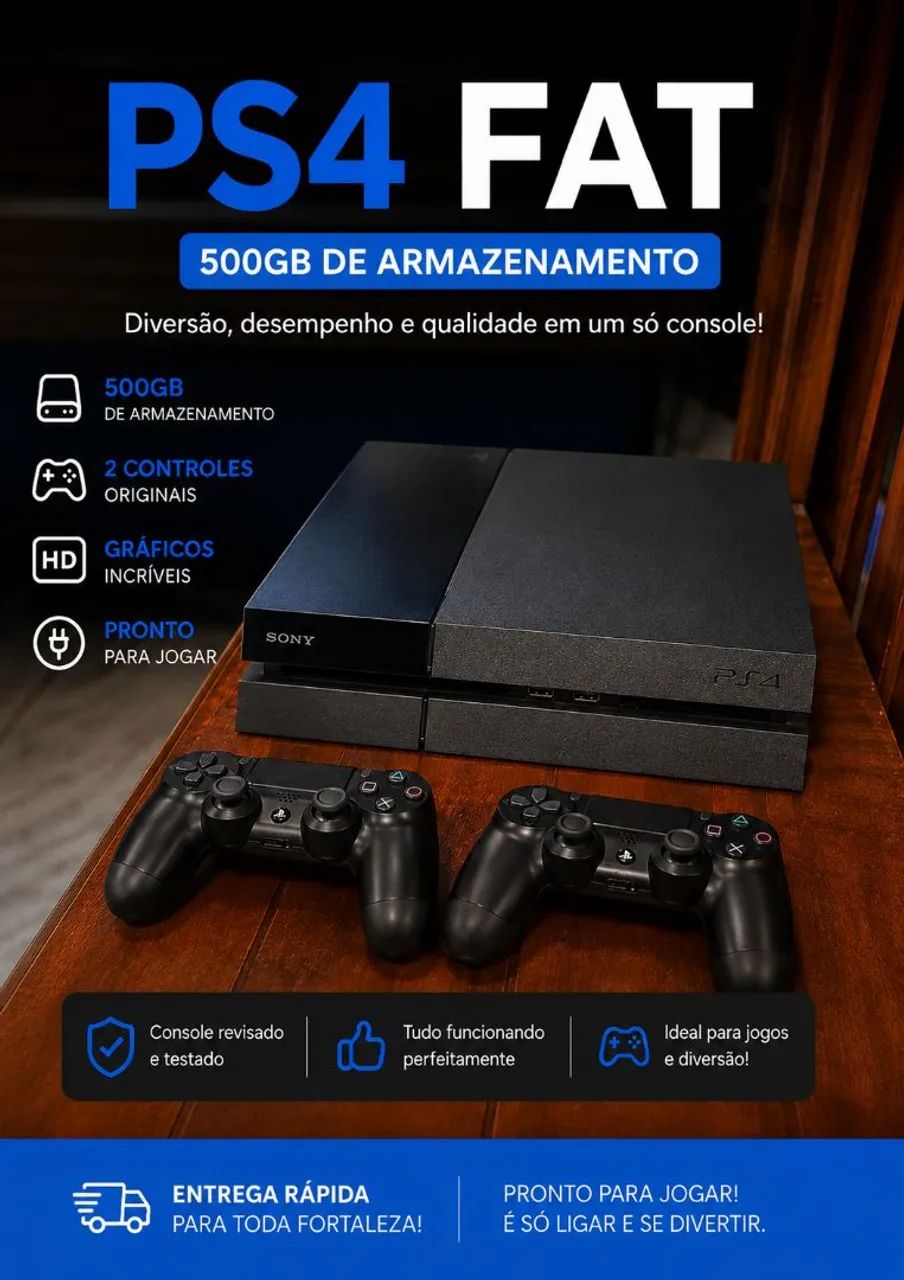 PS4 - IMPECÁVEL | 2 Jogos | 2 Controles 