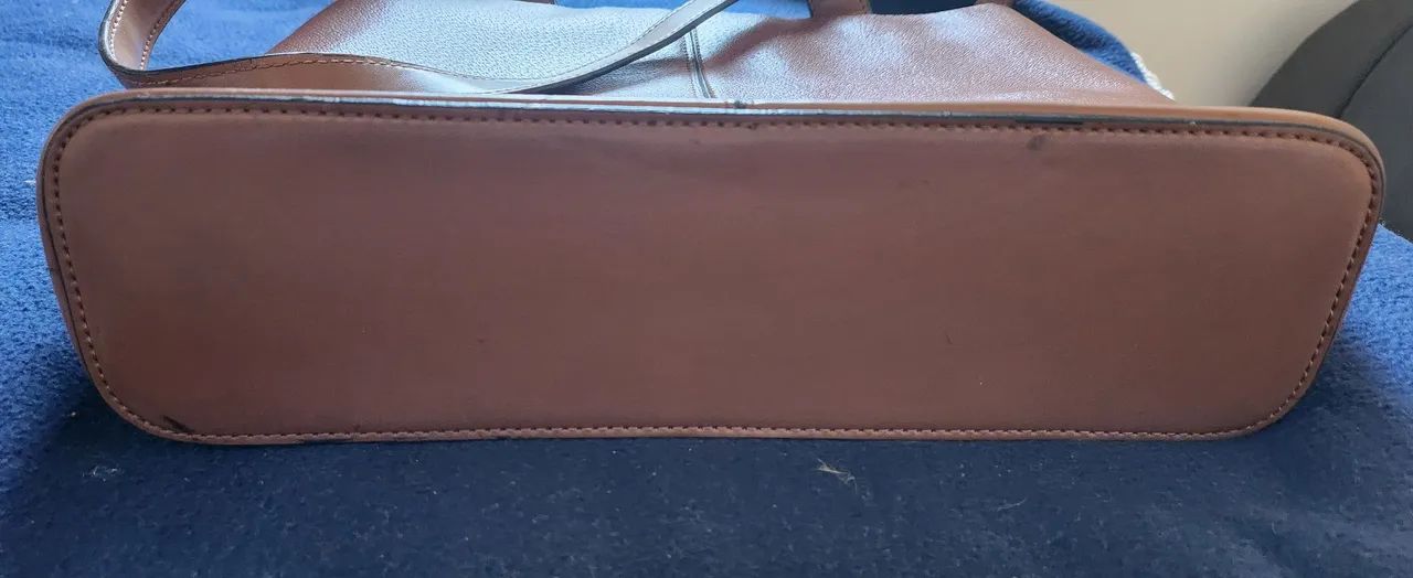 Bolsa de couro legítimo antiga vintage chenson  - Foto 5