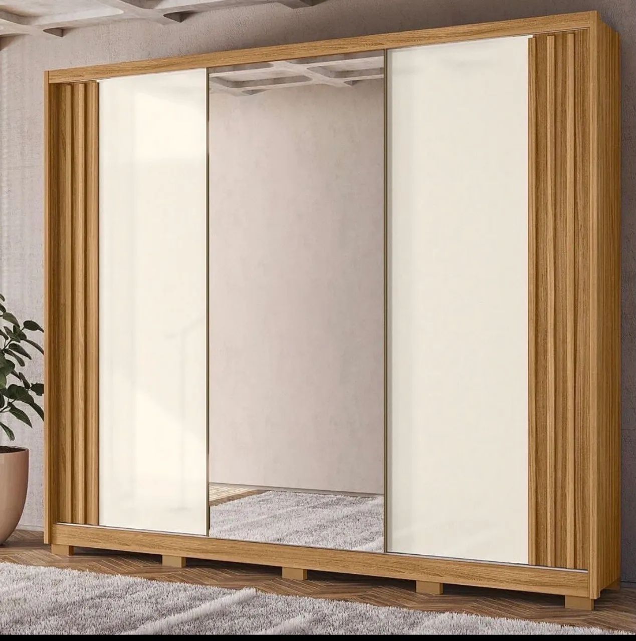 ? Guarda-Roupa 100% MDF  Moderno com Espelho Arizona ?  - Foto 2