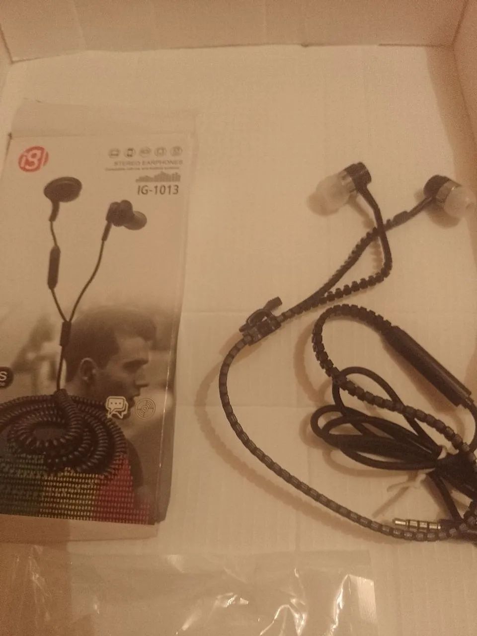 Fone de ouvido auricular de zíper 