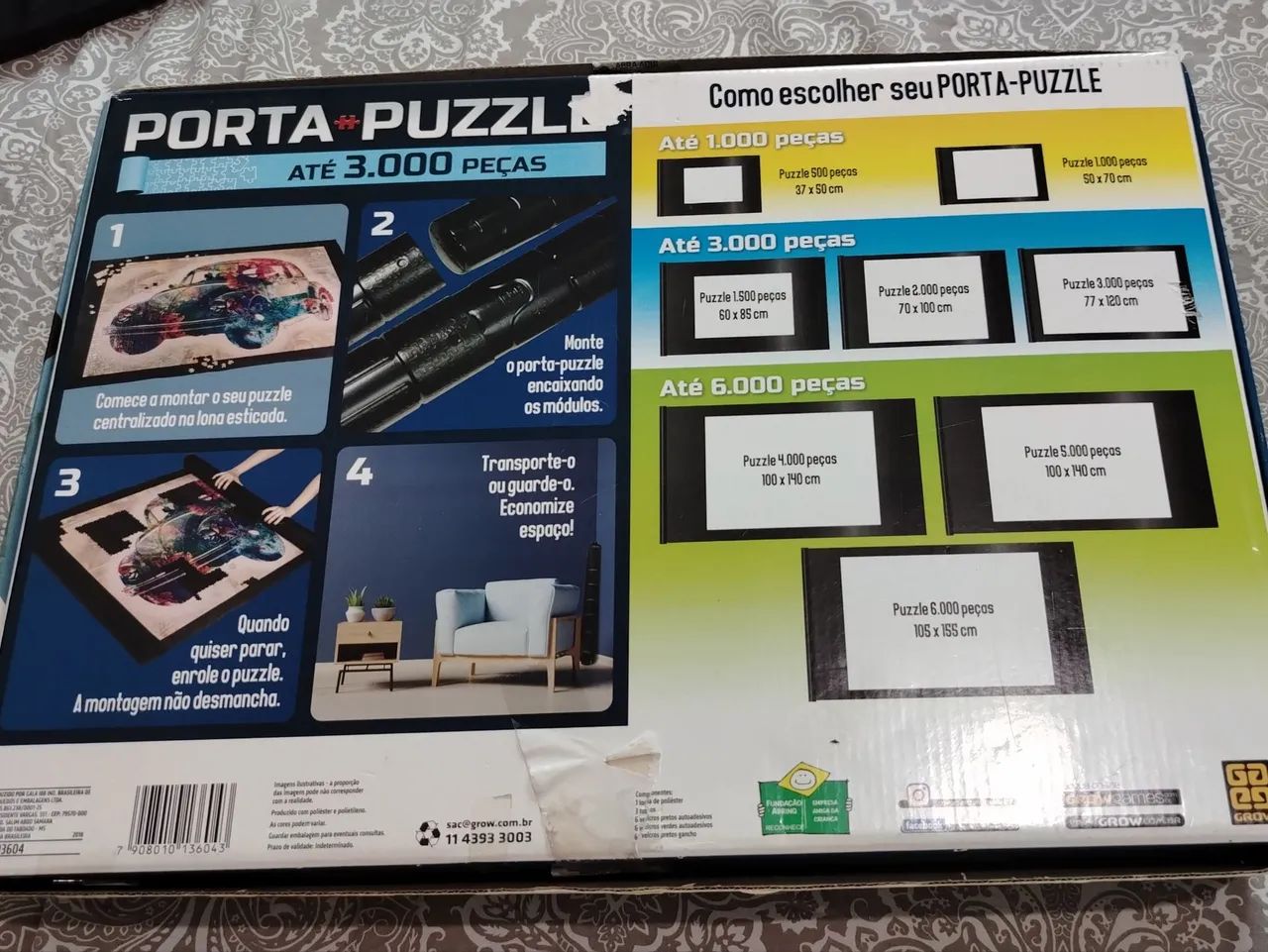 Porta Puzzle 3000 peças Grow - Foto 3