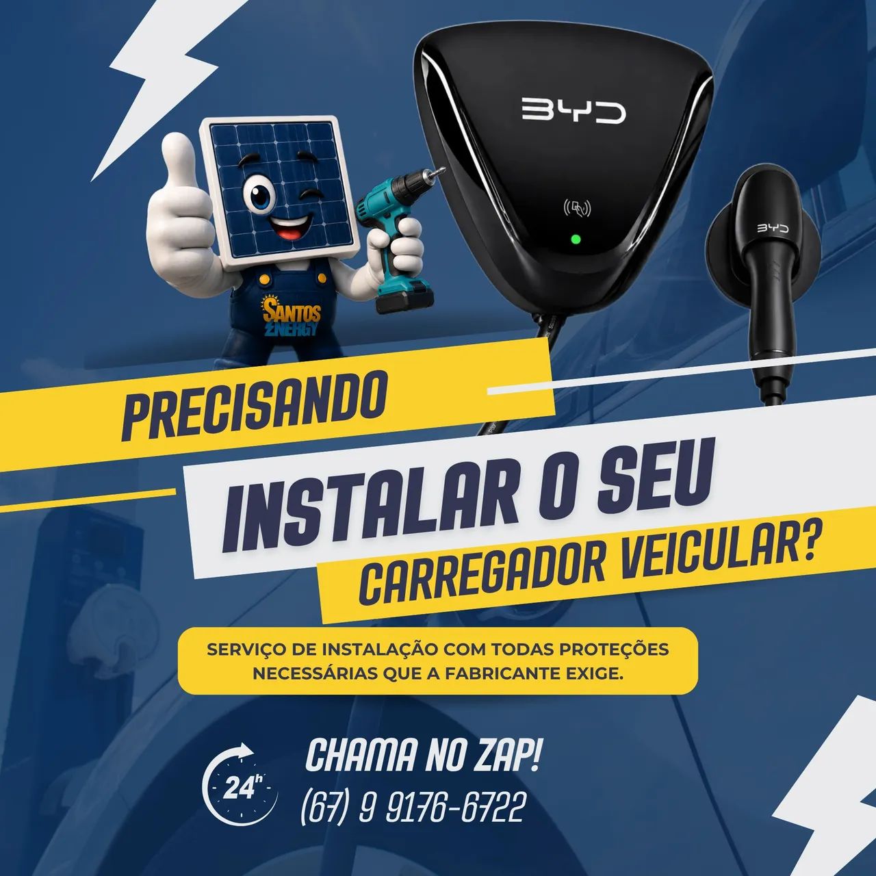 Instalação carregador de veículo 