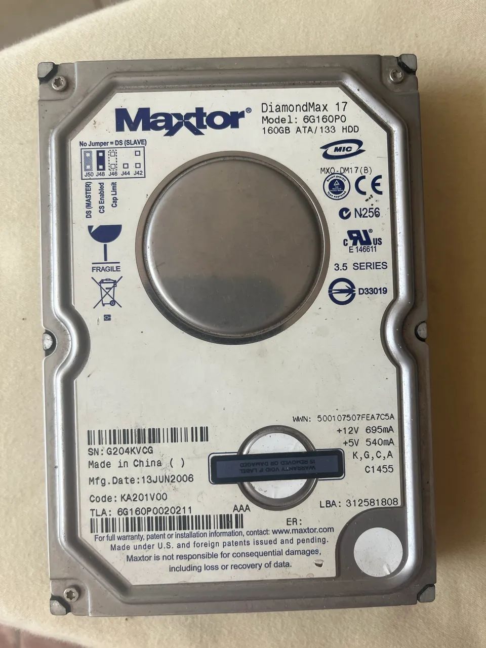 Hds antigos (160 GB e 80 GB)