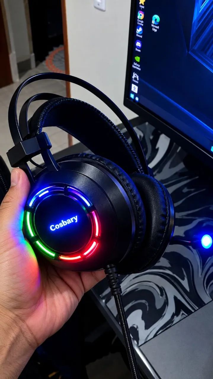 Headset Gamer Cosbary USB com LED / Microfone - Ótimo Estado - Foto 3