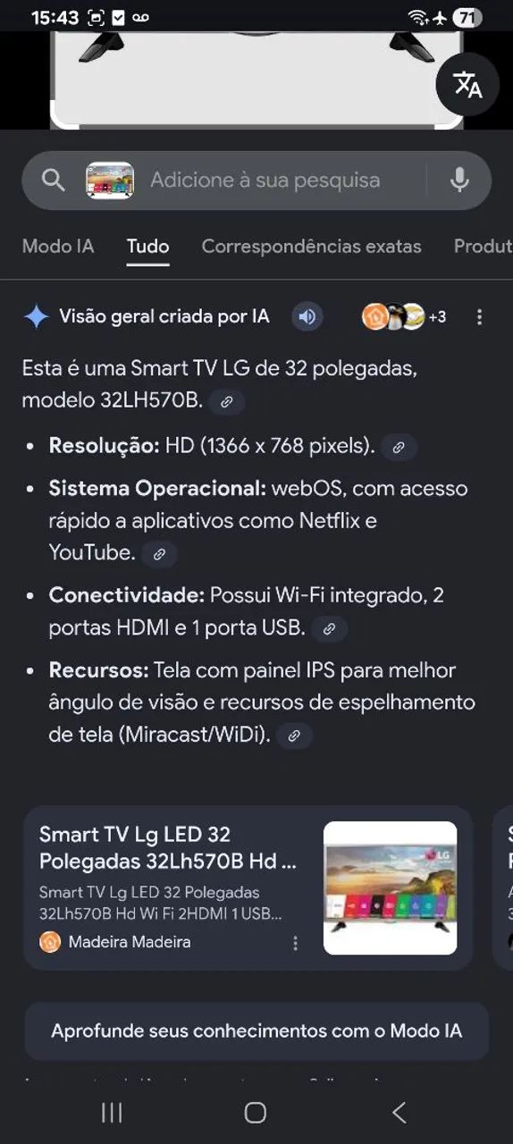 TV 32 polegadas LG - Foto 2