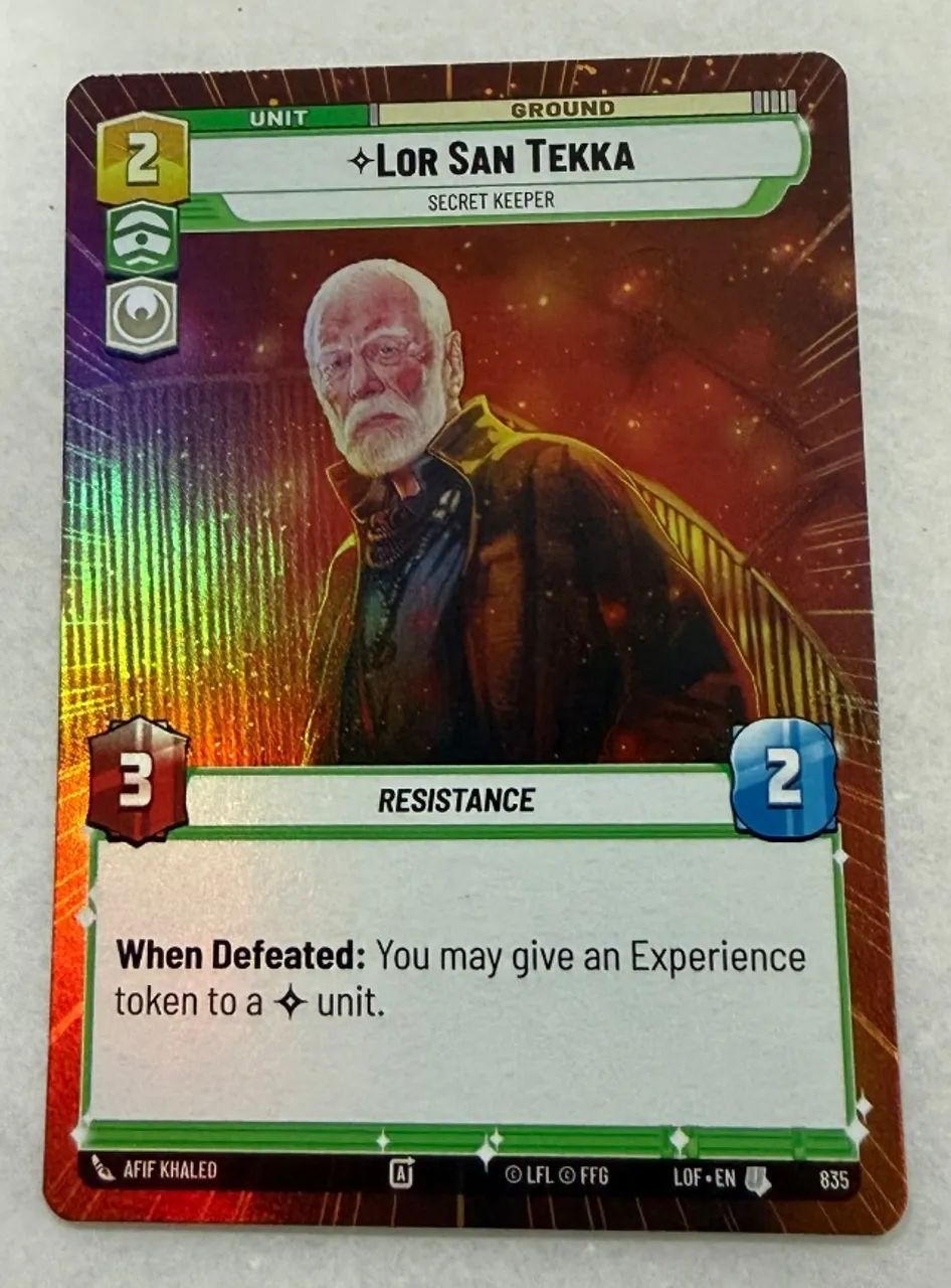 Start Wars Unlimited Lor San Tekka Hyperspace Foil 835