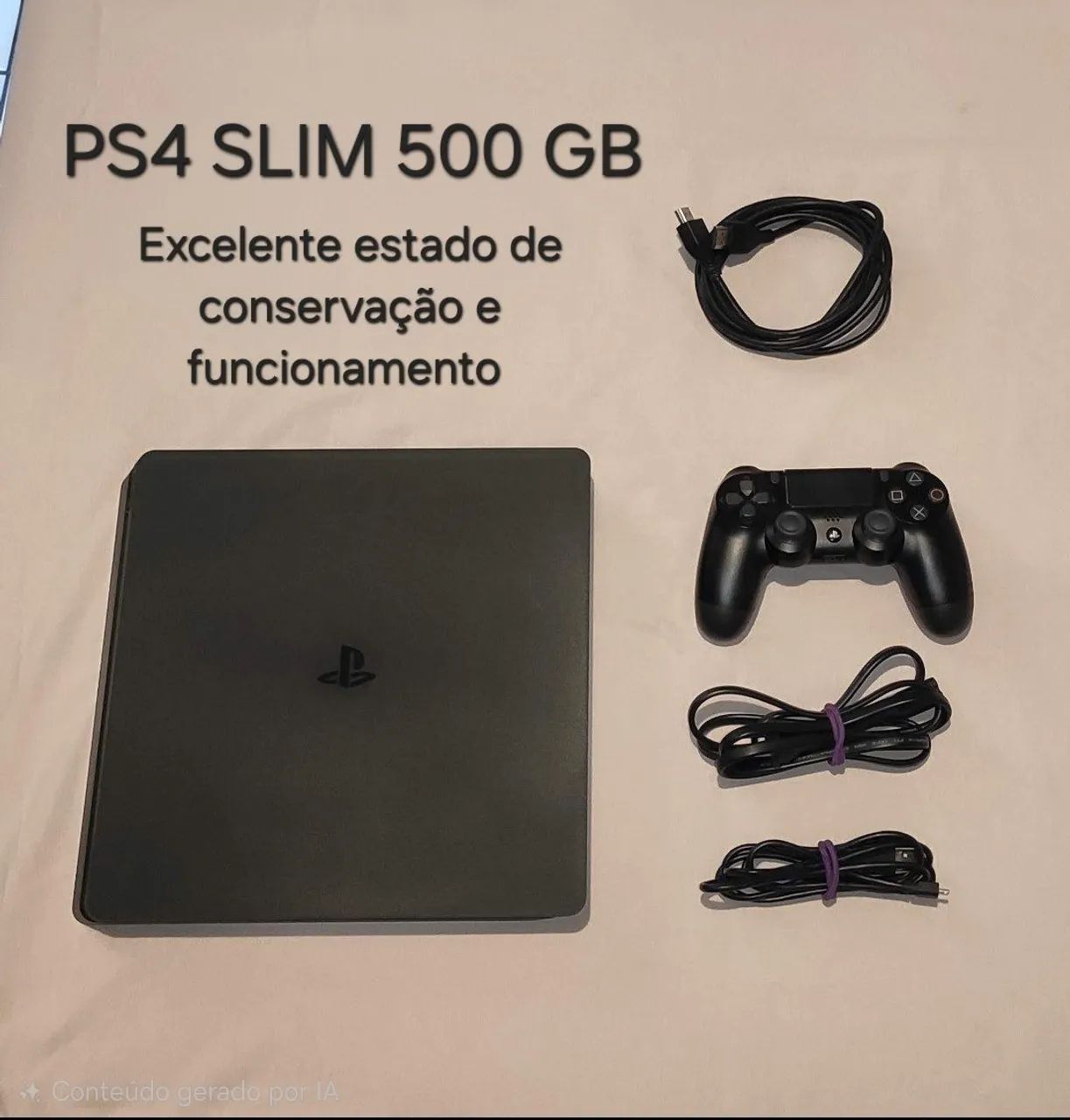 PS4 SLIM - EXCELENTE ESTADO CONSERVAÇÃO 