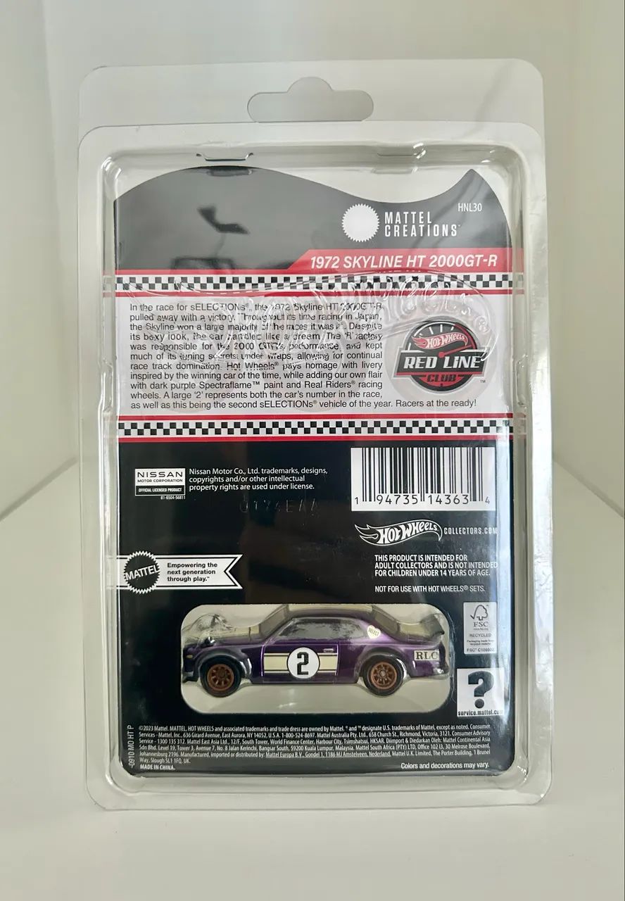 Hot Wheels RLC - SKYLINE 1972 HT 2000 GTR - Foto 2