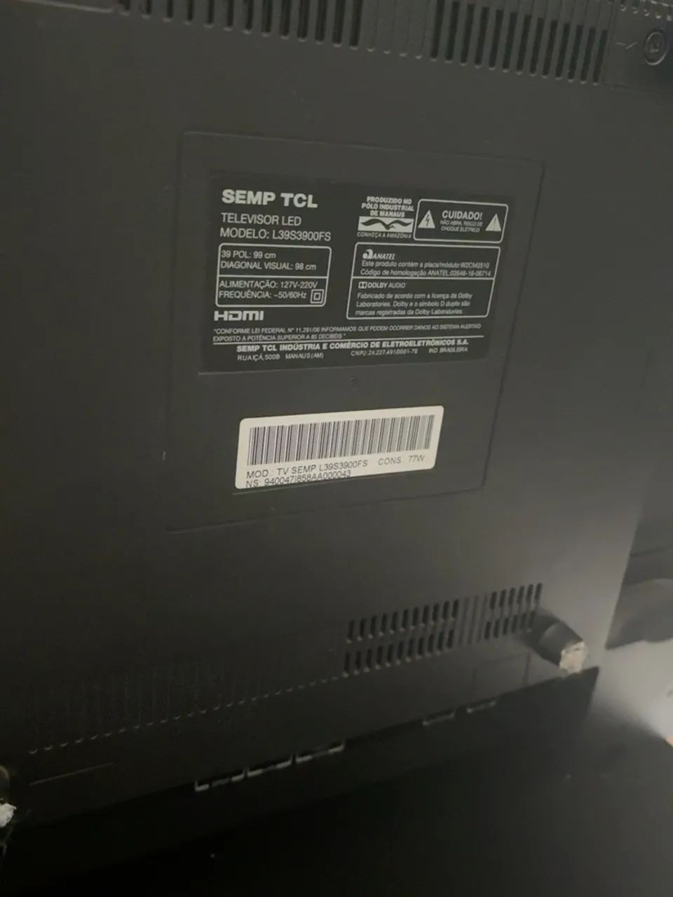 TV LED 39 polegadas SEMP TCL  - Foto 3