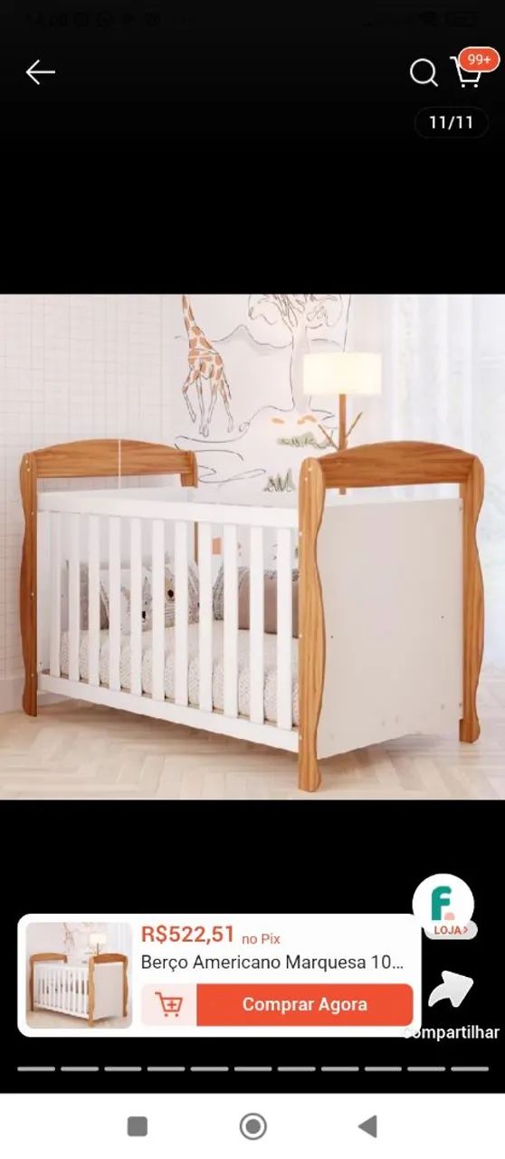 Berço Americano Marquesa 100% MDF Multifuncional 3 em 1 - Foto 2