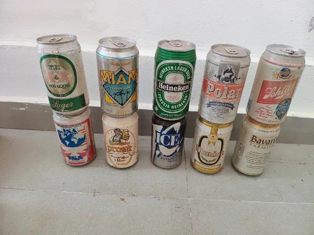 Coleção com 85 Latas de Cerveja Cheias de 1995 a 2000 - Foto 2