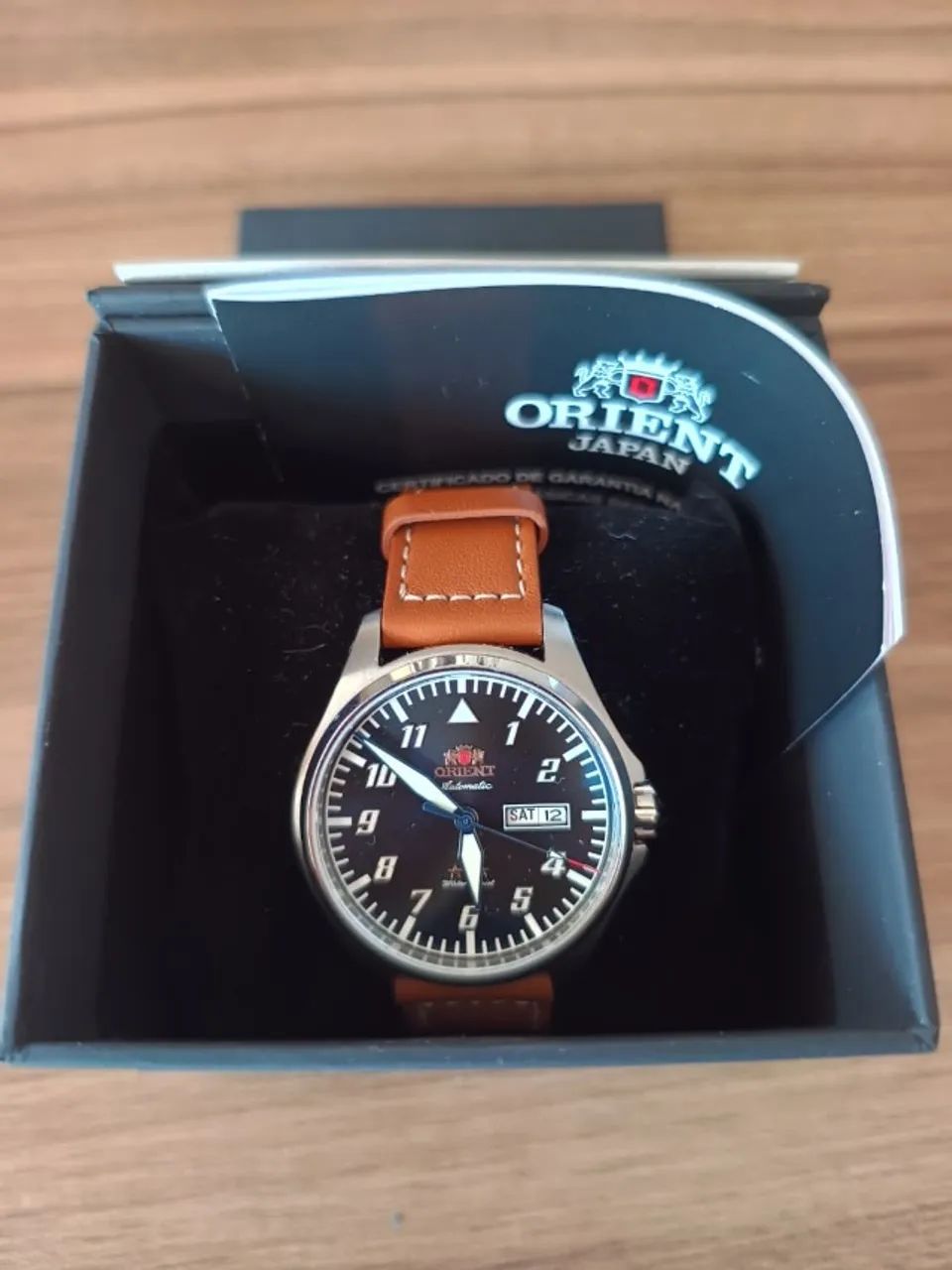 Relógio Automático Orient 3 Stars Air Pilot - MODELO YN6SC010-P2MX