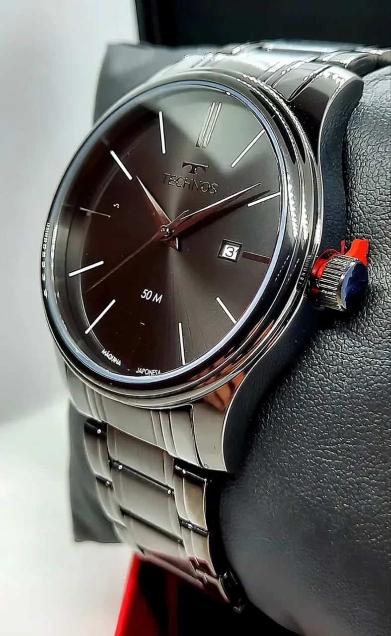 Relógio Technos Masculino Steel Grafite  - Foto 4