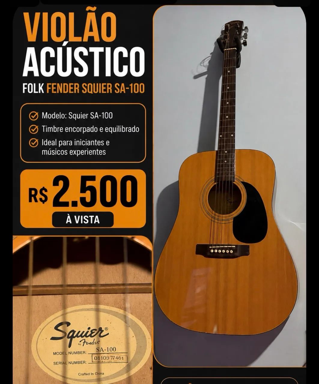 Vendo Violao Fender - Foto 3