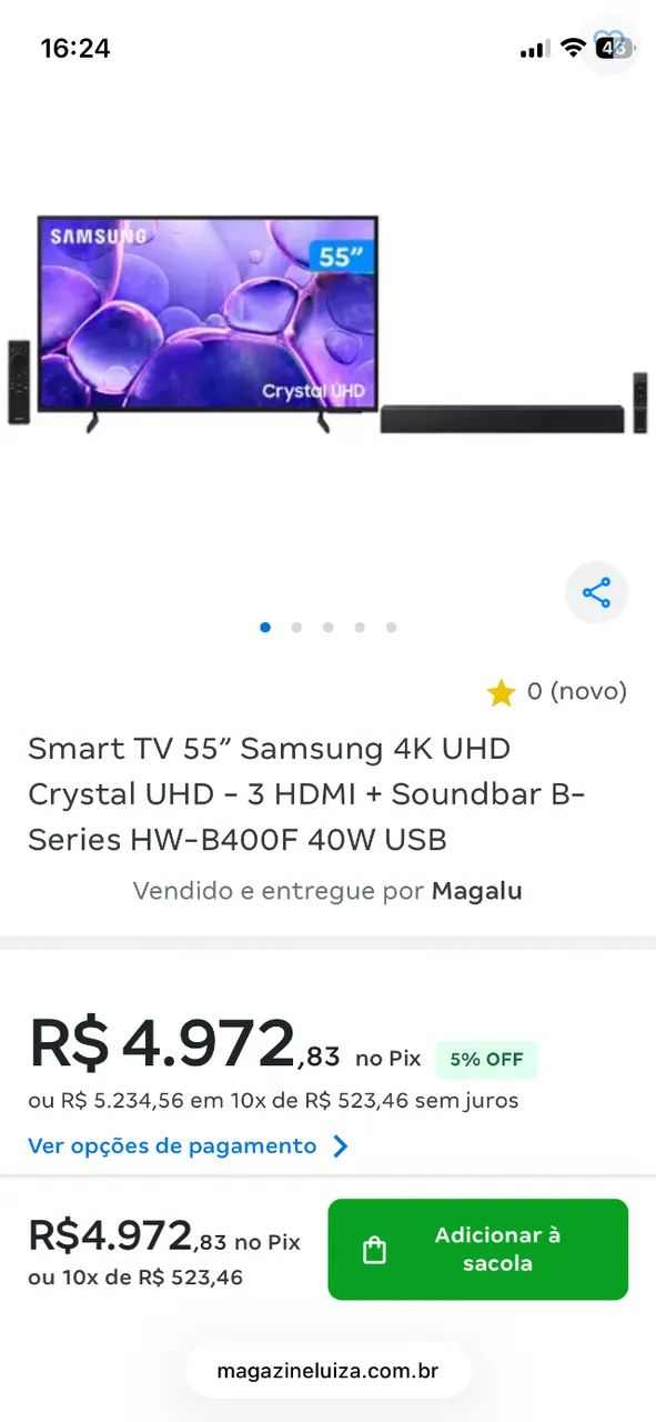Smart tv 55 Samsung 4k cristal uhd  - Foto 2