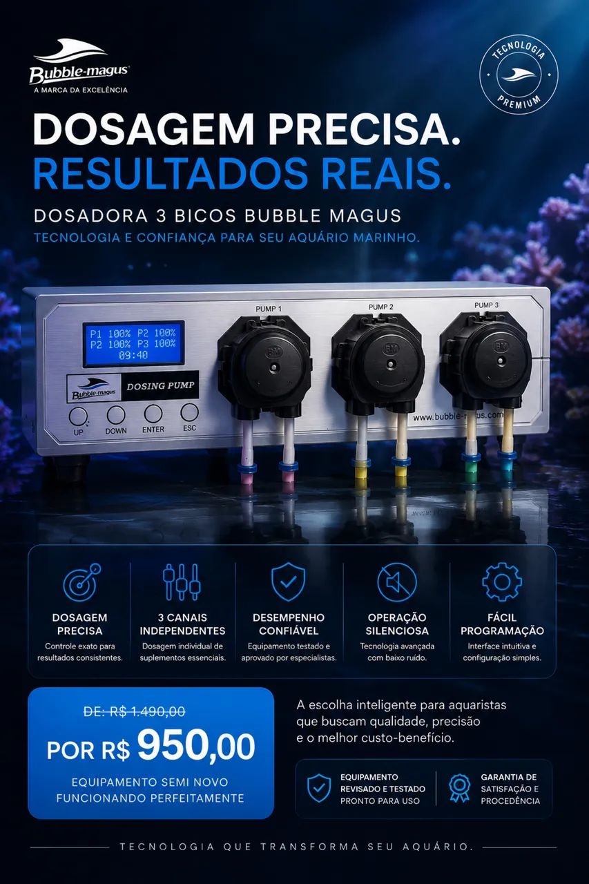 Equipamentos aquario marinho