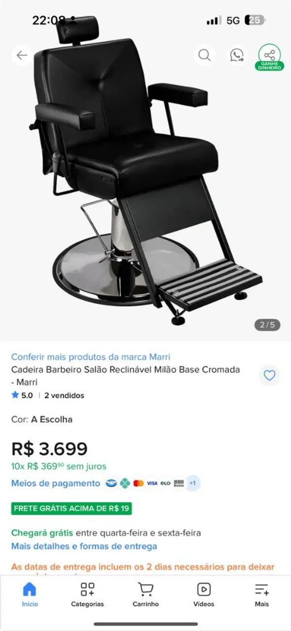 Cadeira de barbeiro - Foto 3