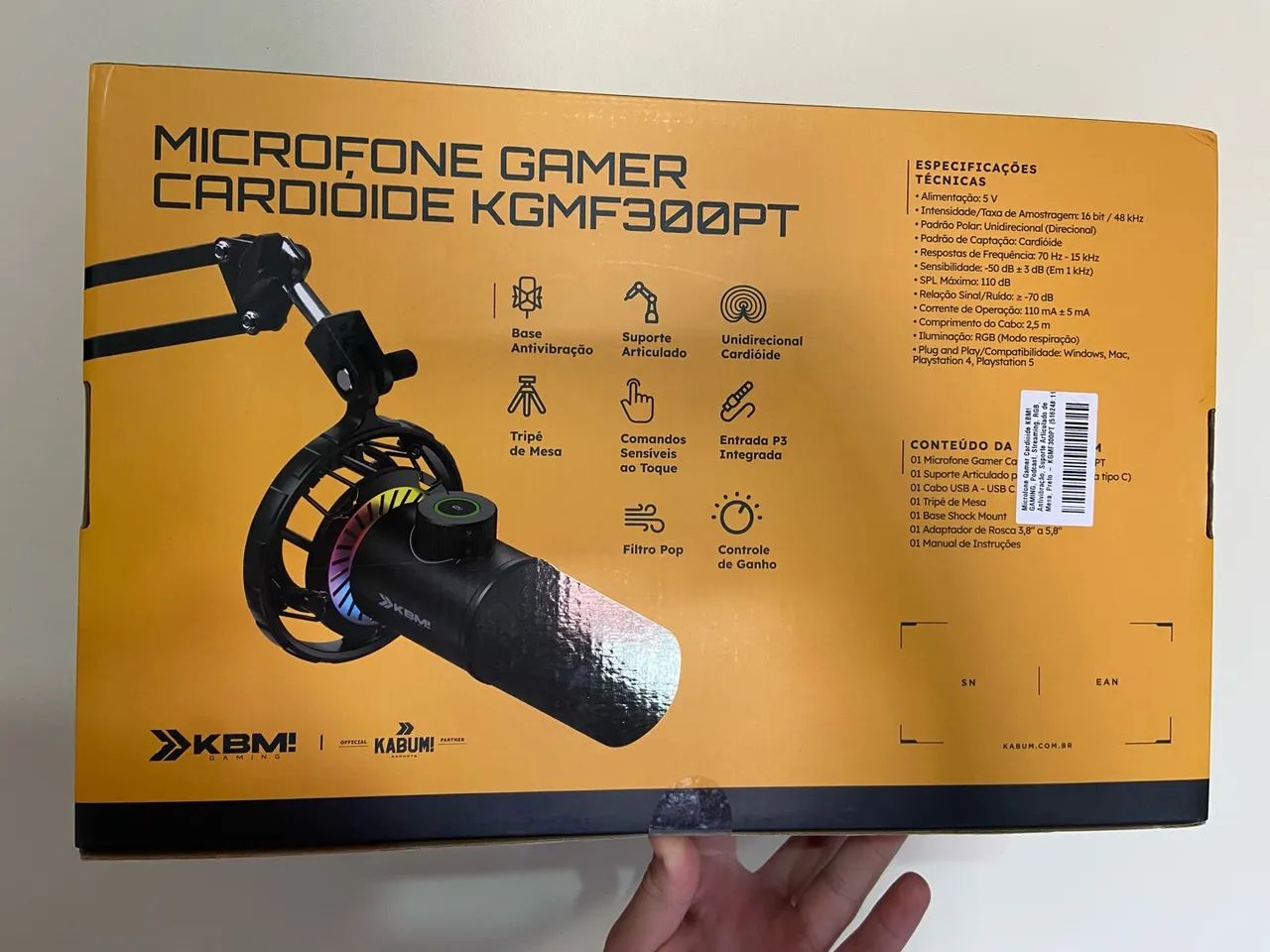 Microfone Gamer de mesa com braço articulado - Foto 3