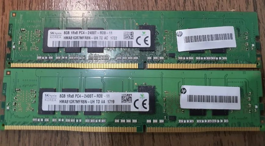 SK hynix DDR4 RAM Memory 16GB 2400MHz HMA81GR7AFR8N-VK 2x8GB
