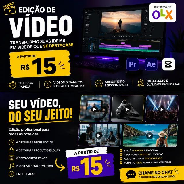 Editor de Vídeo Profissional | YouTube, Reels, TikTok e Empresas - Foto 2