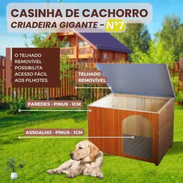 Casinha De Cachorro Criadeira Extra Gigante - Foto 3