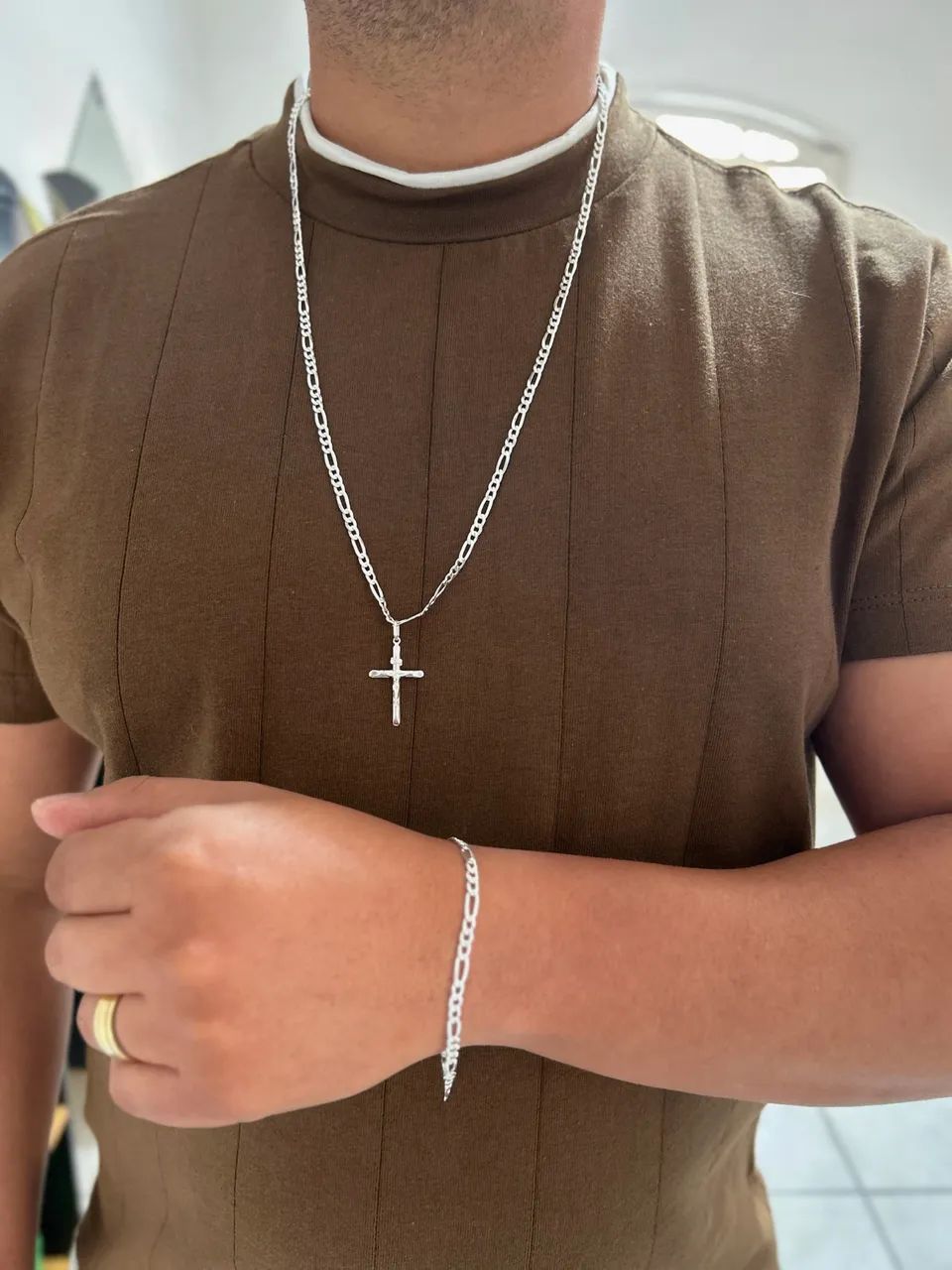 Conjunto em prata 3x1 de 4mm - Foto 2