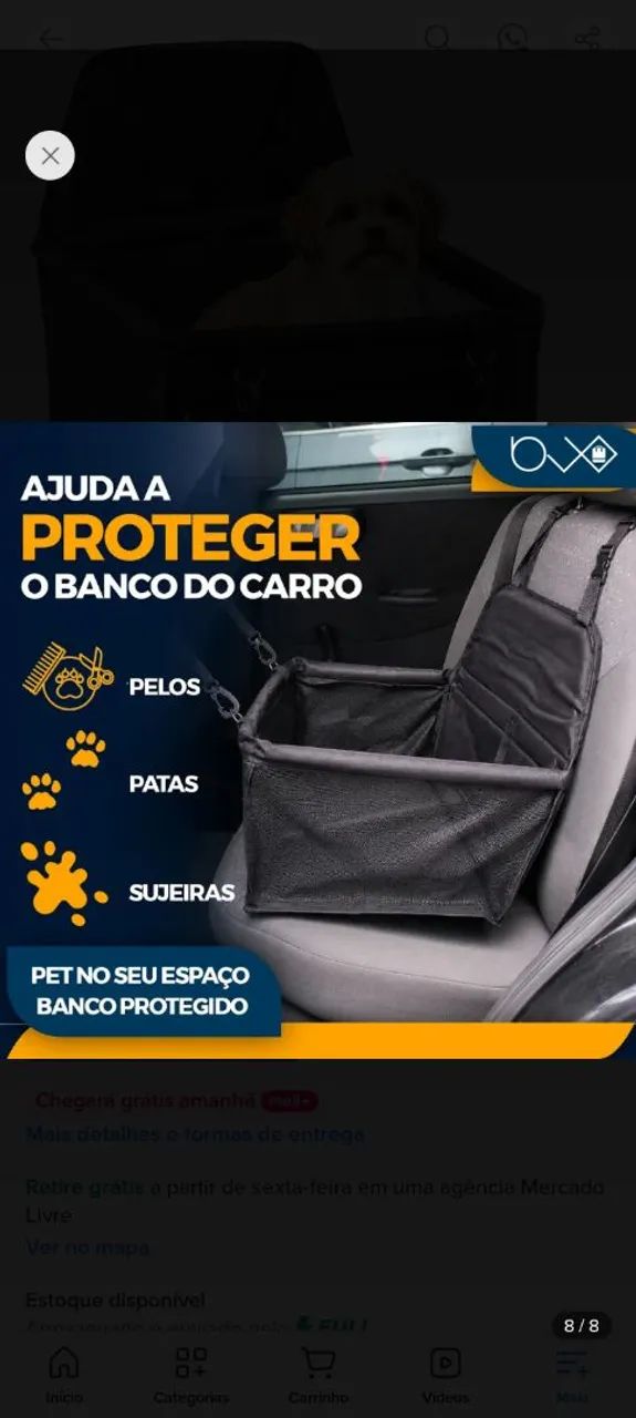 Cadeirinha pet para carro - Foto 4