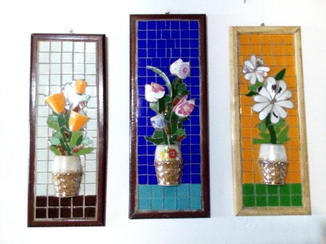 Quadro, flores, passaro, são Paulo, mosaico - Foto 6