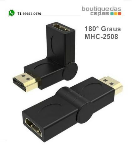Adaptador hdmi macho e Hdmi femea flexível 180° tomate MHC-5208 para tv projetor