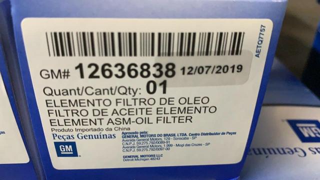 Filtro De Óleo Do Motor (refil) 2.8 Diesel S10 / Trailblazer Gm 12636838 - Foto 2