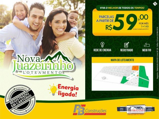 Terreno à venda, 160 m² por parcelas a partir de R$ 59,00 por mês - Loteamento Nova Juazei