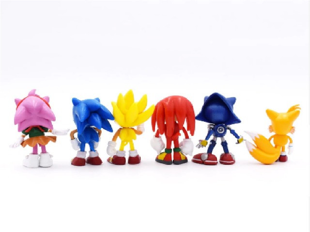 Kit com 06 personagens: - Amy ? Knuckles - Metal Sonic ? Sonic ? SuperSonic - Tails - Foto 4