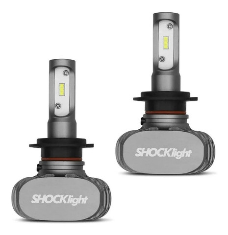 Par Lâmpadas Automotivas Ultra Led Titanium 10Mil Lumens H1 H3 H4 H7 H8 H11 - Shocklight