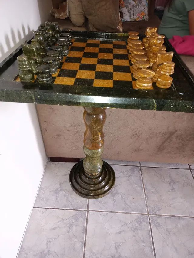 Mesa marmore ,jogo de xadrez