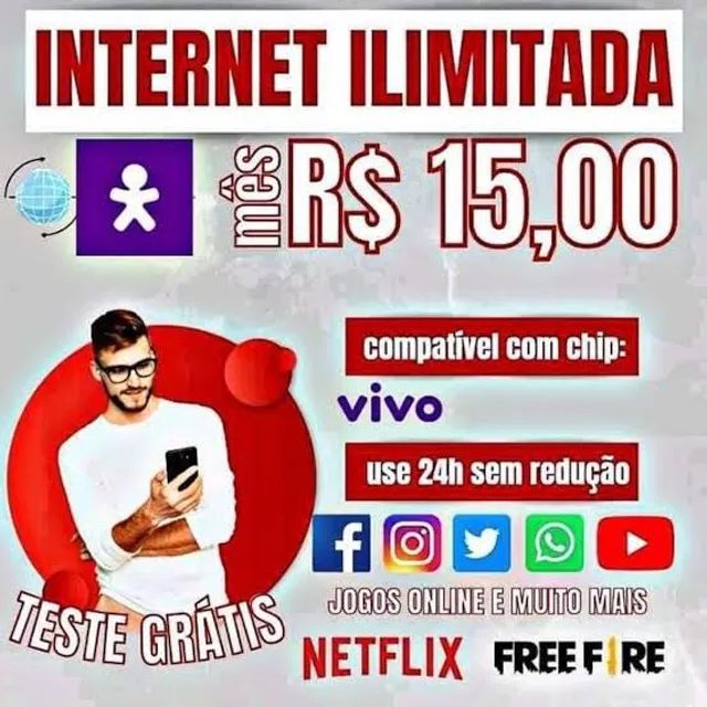 Internet móvel ilimitada 