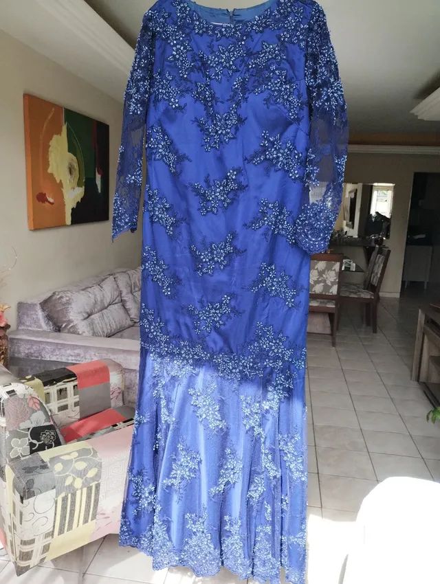 Vestido em tule bordado azul ? - Foto 2